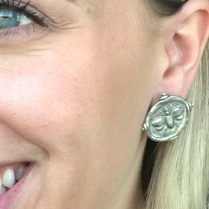 Silver Bumblebee 🐝 Earrings